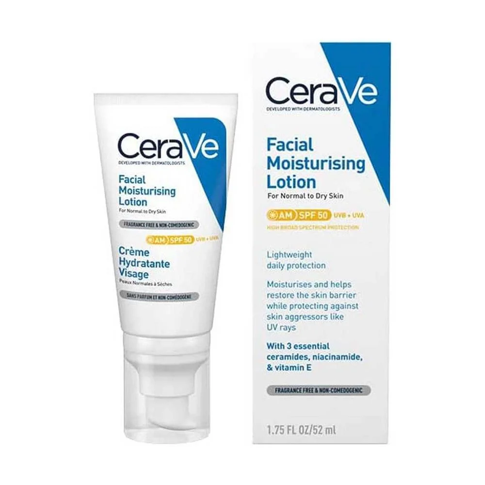 Loção Facial Hidratante Cerave Spf 50 (52 Ml)