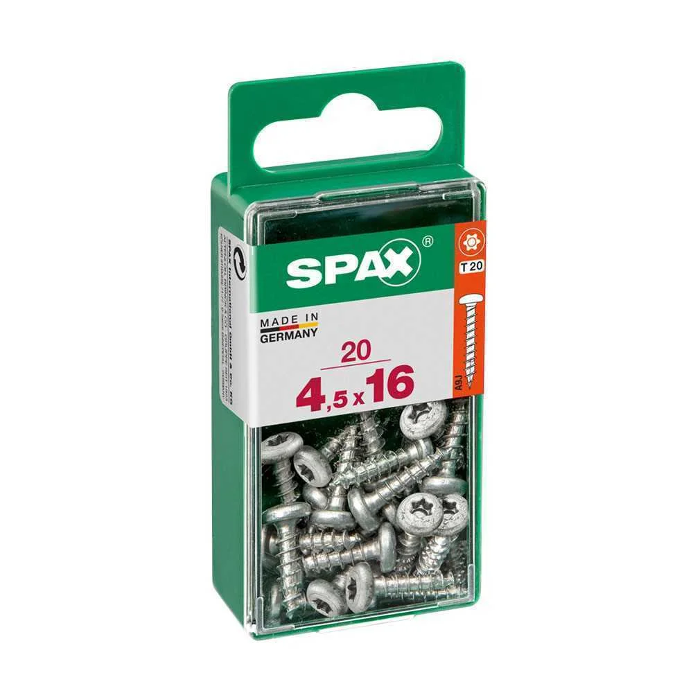 SPAX 4231010450161 PARAFUSO/PORCA 16 MM 20 UNIDAD.