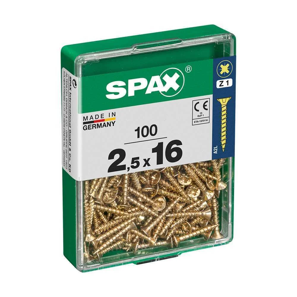SPAX 4081020250162 PARAFUSO/PORCA 16 MM 100 UNIDA.