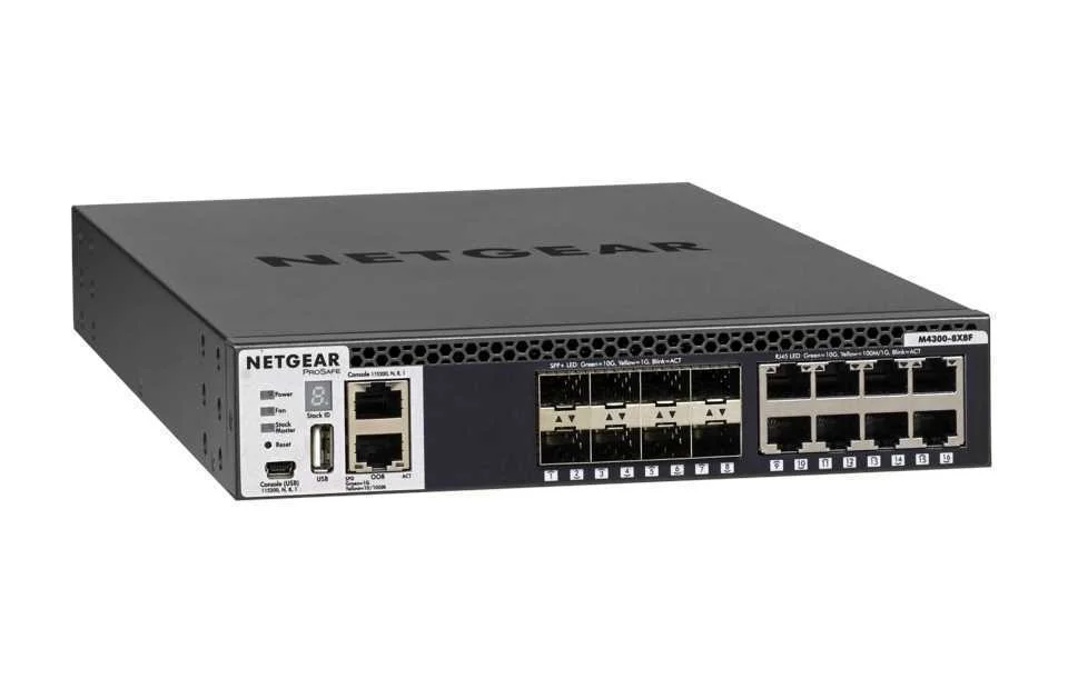 Netgear M4300-8x8f Managed L3 10g Ethernet (100/1000/10000) 1u Black