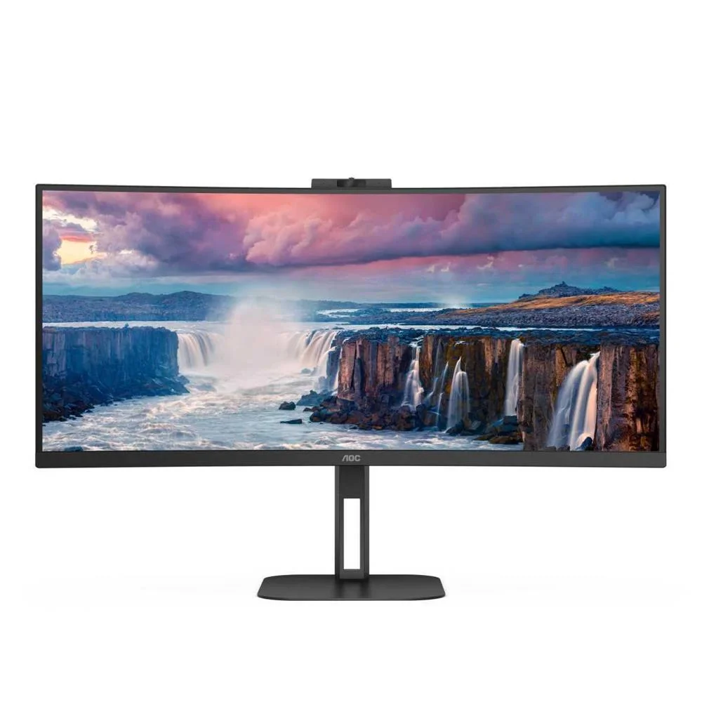 Monitor Curvo Va LED 34" Cu34v5cw Wide Quad Hd Preto - Aoc