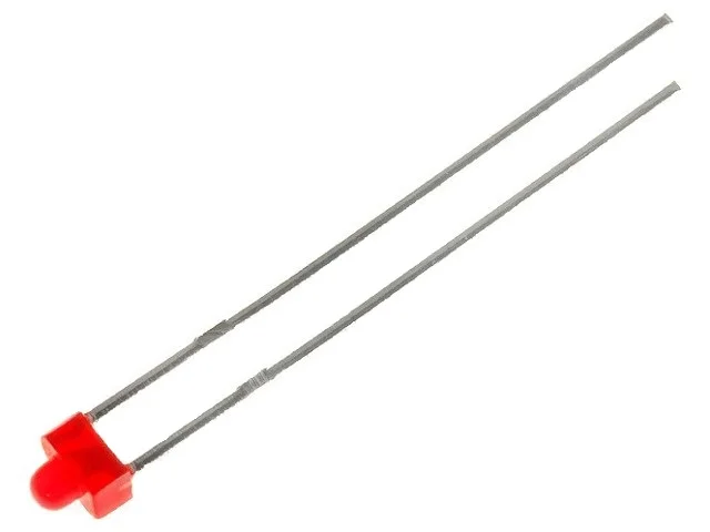 LED 1,8mm transparente vermelho