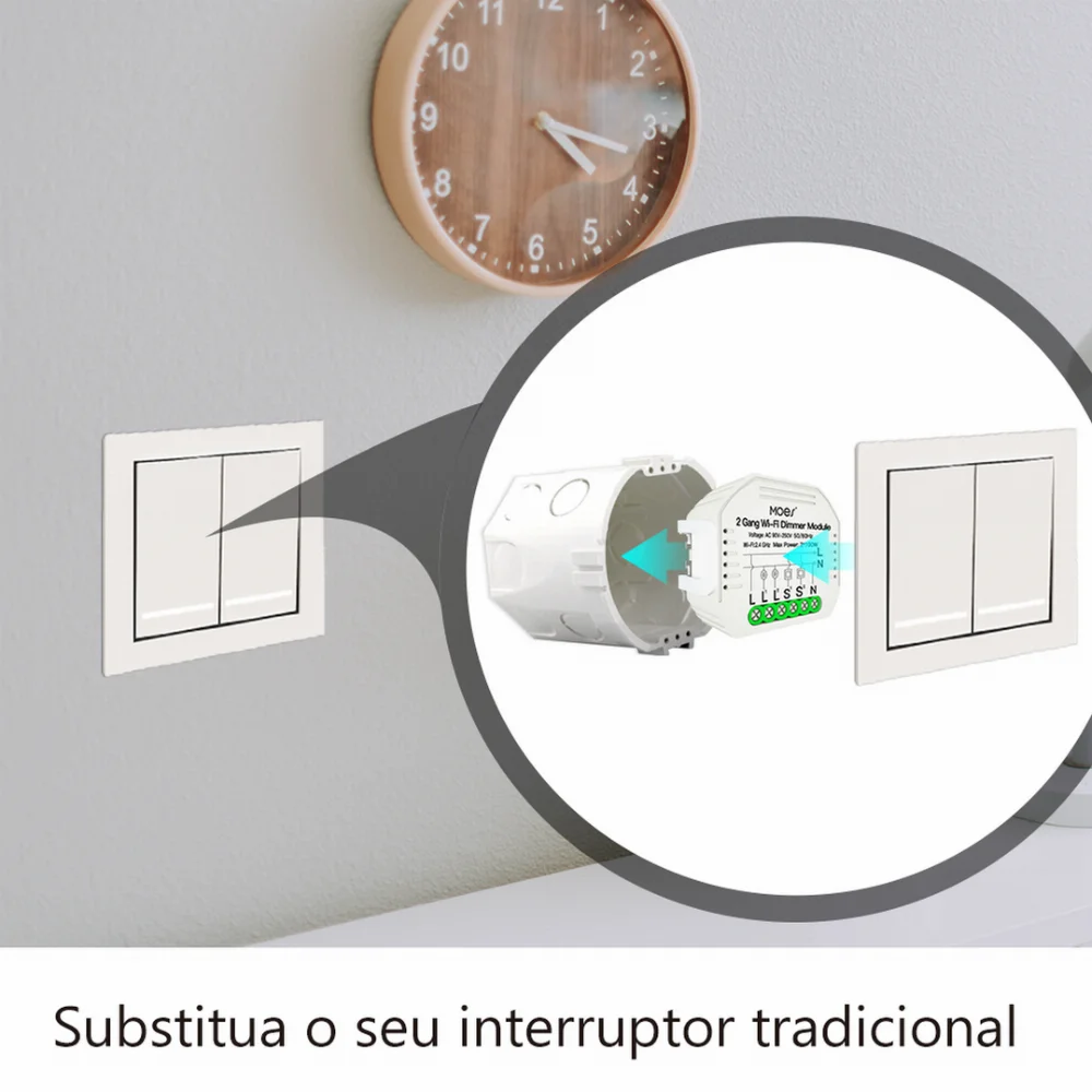 Módulo Dimmer 2 Canais Wi-Fi + Rf433