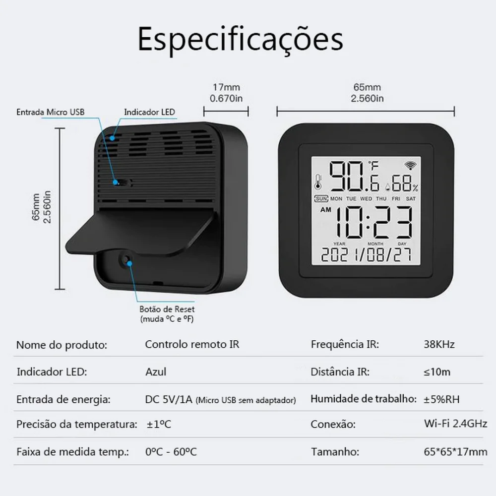 Sensor de Temperatura Y Humedad de Wi-Fi + Ir