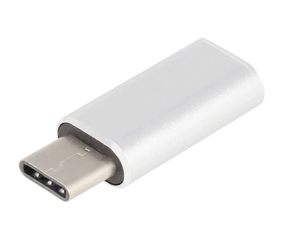 Ficha Adaptadora USB C Macho - Lightning Fêmea (Pr