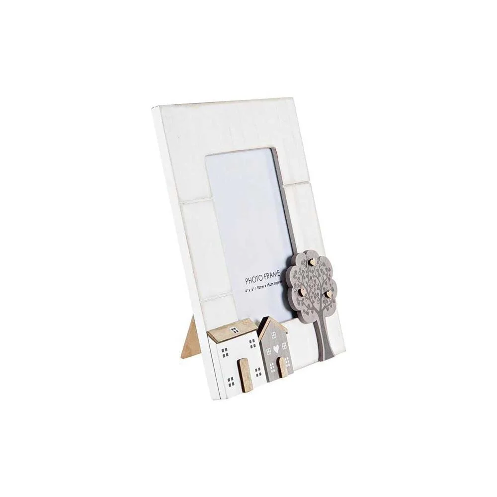 Moldura de Fotos Dkd Home Decor Casas Mdf Branco .