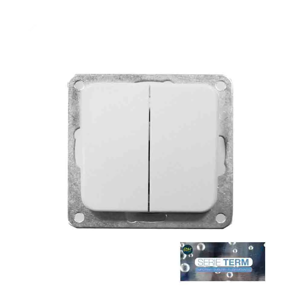 Comutador Duplo de Encastrar Serie Term Edm Bli.
