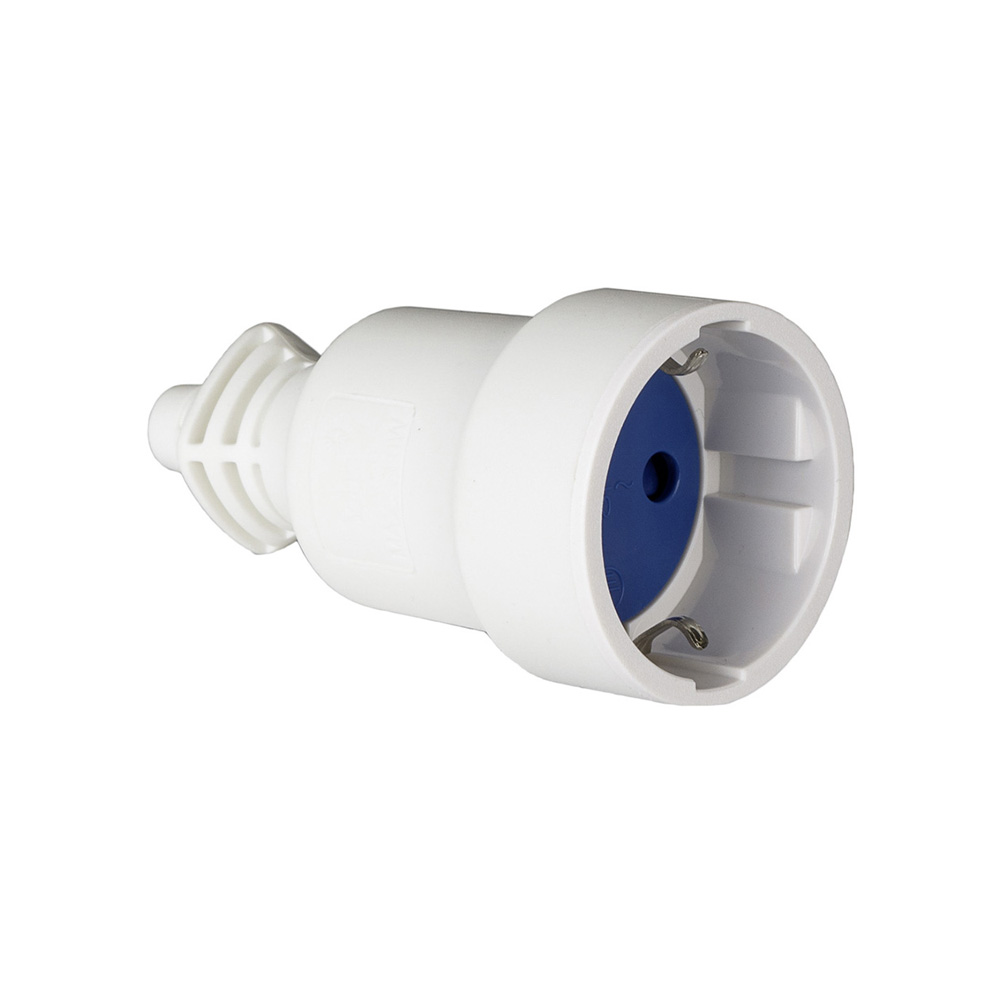 Ficha Aérea Pvc 16a 250v T/Tl 4,8mm Branco 707cb (Retractilada) Solera