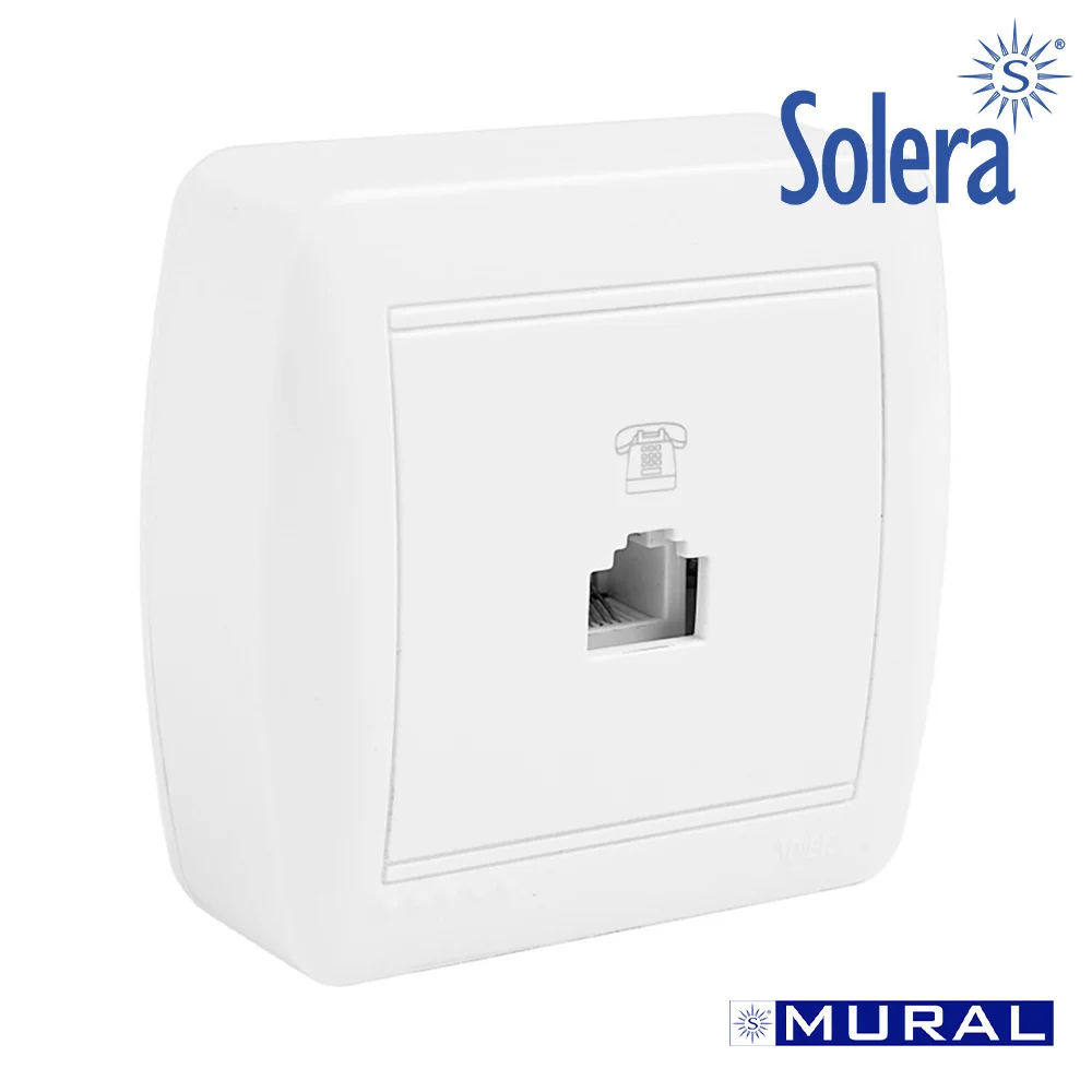 Tomada de Telefone Tj11 (4 Vias) 74x72x28mm S. Mu.