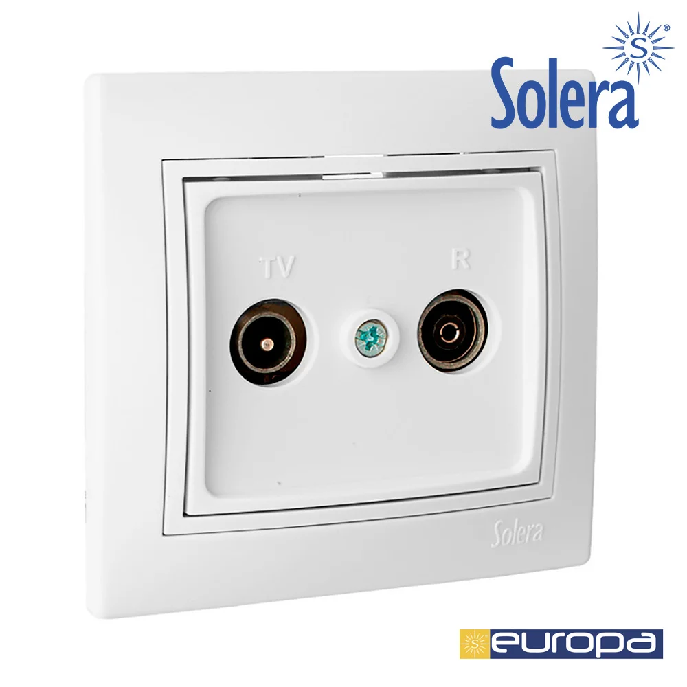 Tomada Intermediária de Sinal para Tv e Rádio Série Europa Solera Erp46u