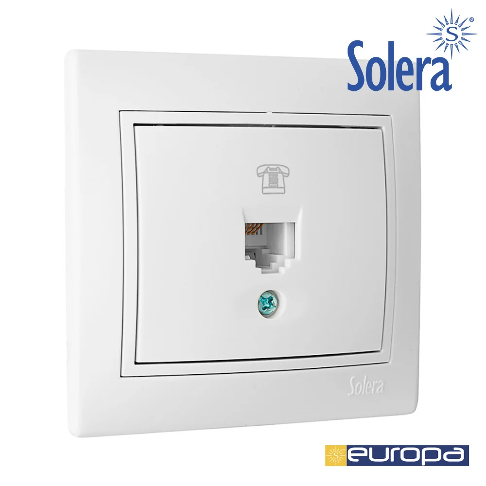 Tomada De Telefone Rj11 De Embutir 83x81mm