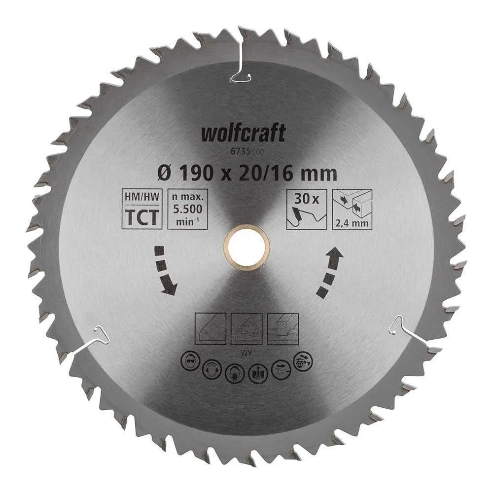Disco de Serra Circular Ct, 30 Dentes 190mm 6735.
