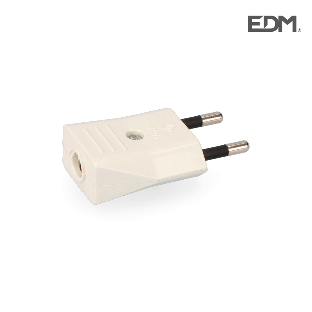 Ficha 10a 250v 4mm Branca (Embalada) Edm