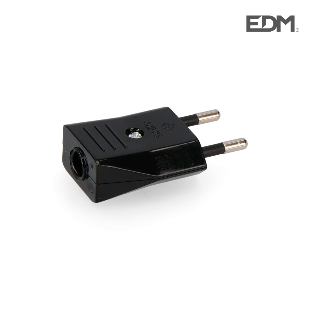 Ficha 10A 250V Preta Embalada Edm