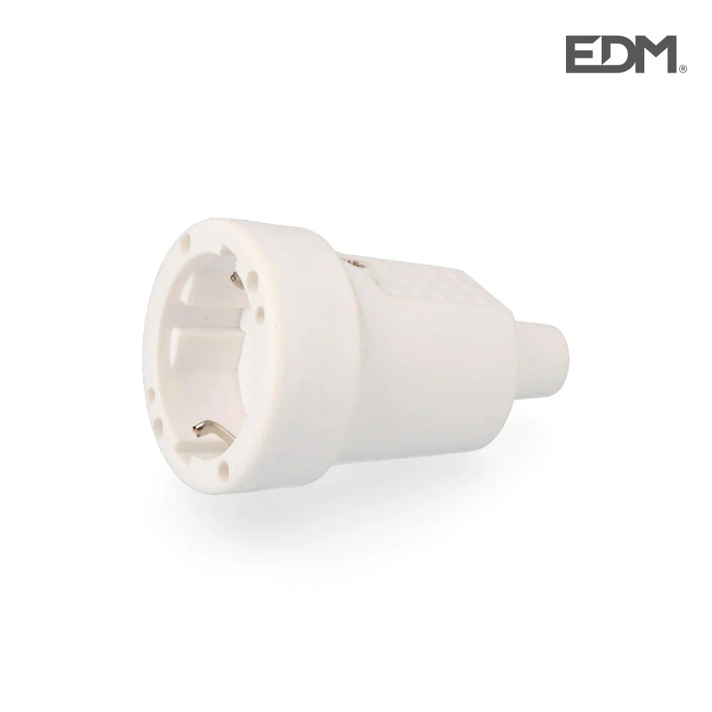 Ficha Femea Pvc 10/16A 250V T/Tl Ip 44 4,8Mm Branc