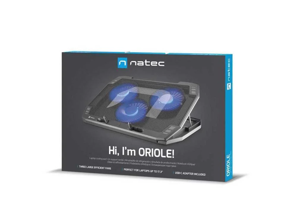 Natec Laptop Cooling Pad Oriole 15.6-17.3inch Led.