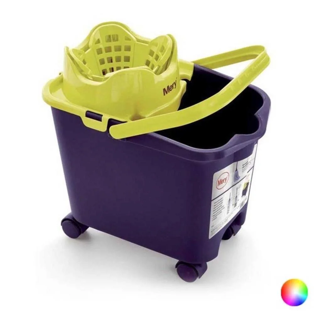 Balde de Esfregona com Escorredor Automático Rayen 14 L (38,5 X 39 X 25,5 Cm) Cinzento 