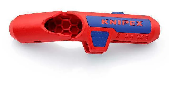 Knipex ErgoStrip descarnador de cabo Azul, Vermel.