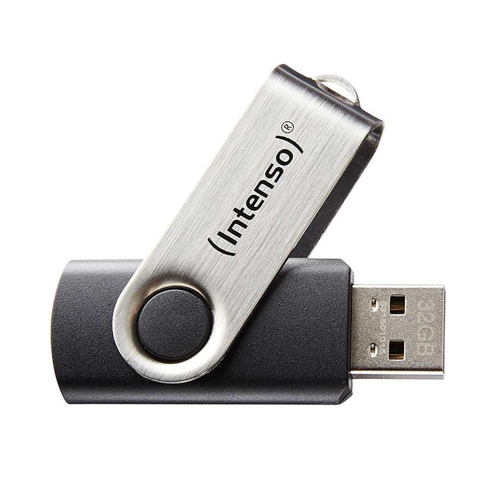Memoria Usb Intenso Basic Line 32 Gb Negro Plata .