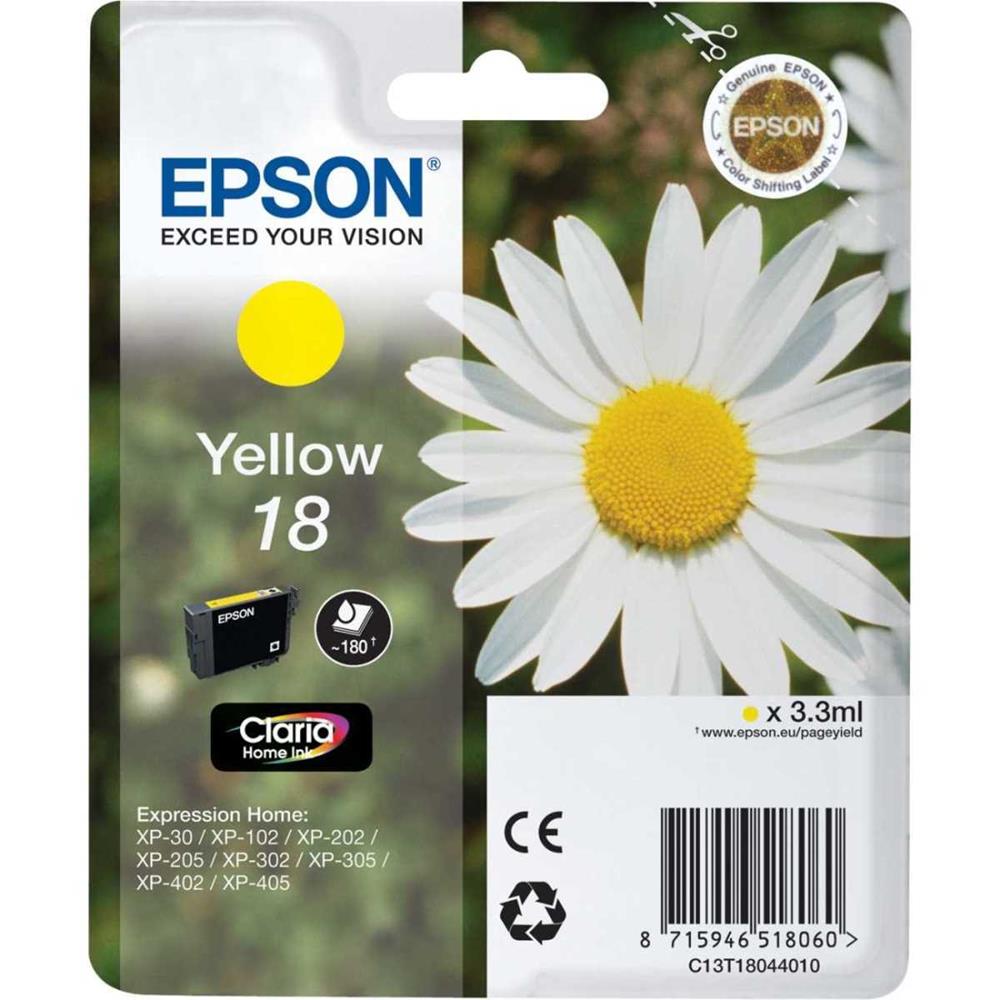 Cartucho Compatível Epson T1804 Amarelo 