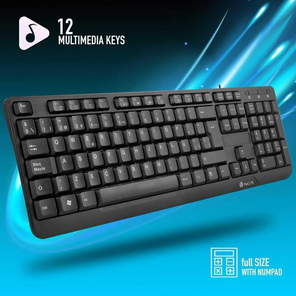 Teclado Ngs Ngs-Keyboard-0344 Preto 