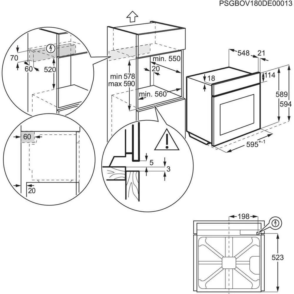 ELECTROLUX FORNO MULTIFUNÇÕES EOH3H54X INOX ANTI .
