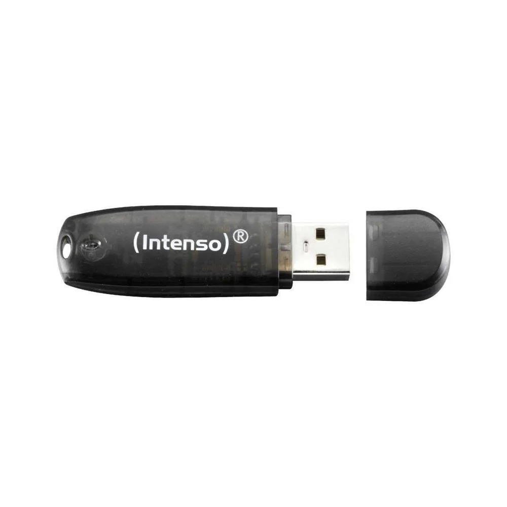 Usb-Stick 16gb Intenso 2.0 Rainbow Line Schwarz