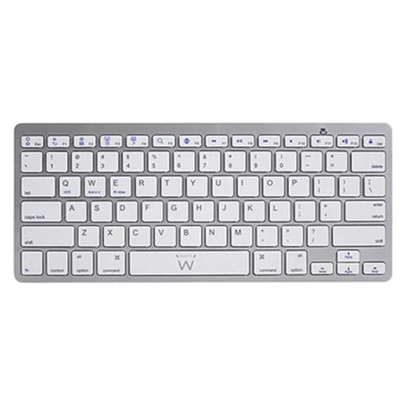 Teclado Bluetooth Ewent Ew3161 Branco Prateado Qwerty 