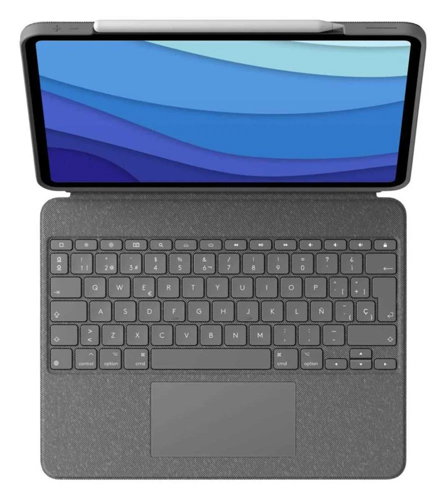 Teclado Logitech Ipad Pro 2020 12.9 Cinzento Qwerty Espanhol 