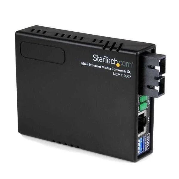 Conversor de Rj45 a Fibra Óptica Startech Mcm110s.