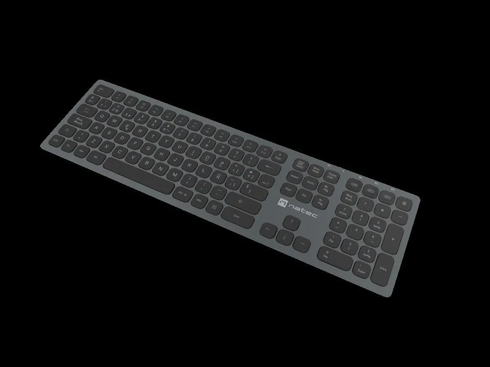Teclado Natec Dolphin Slim Wireless Bluetooth Alu.