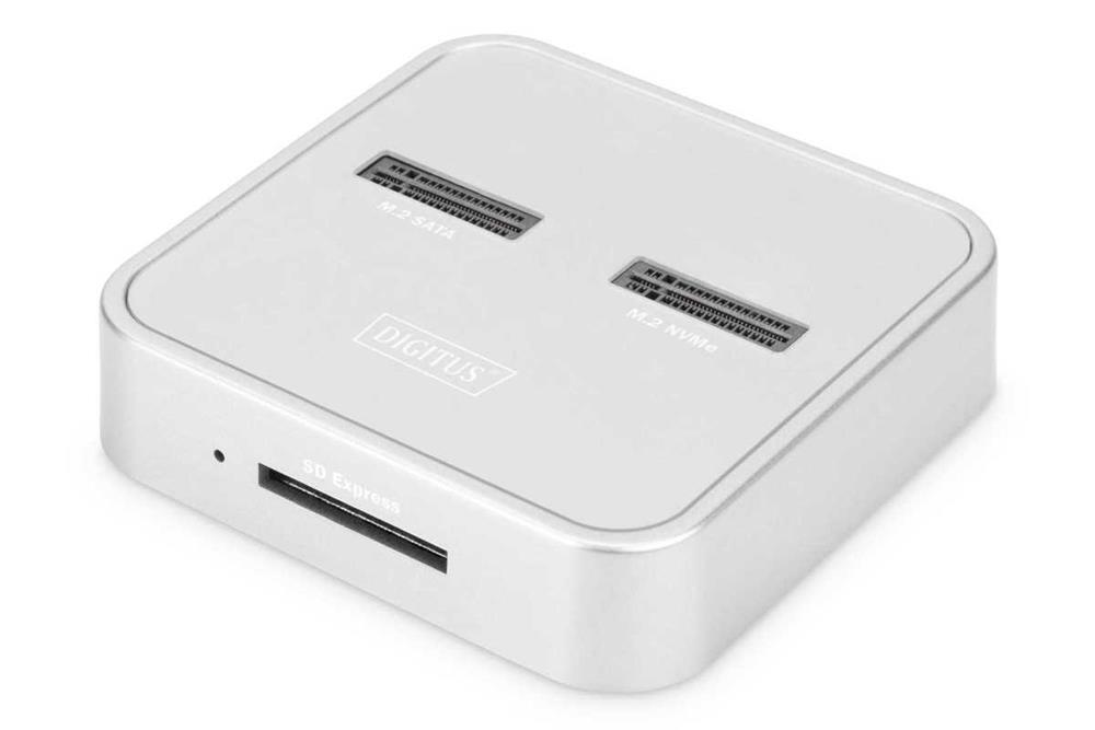 Digitus M.2 Nvme + M.2 Sata SSD Docking Station With Sd Express Card Reader  Usb-C