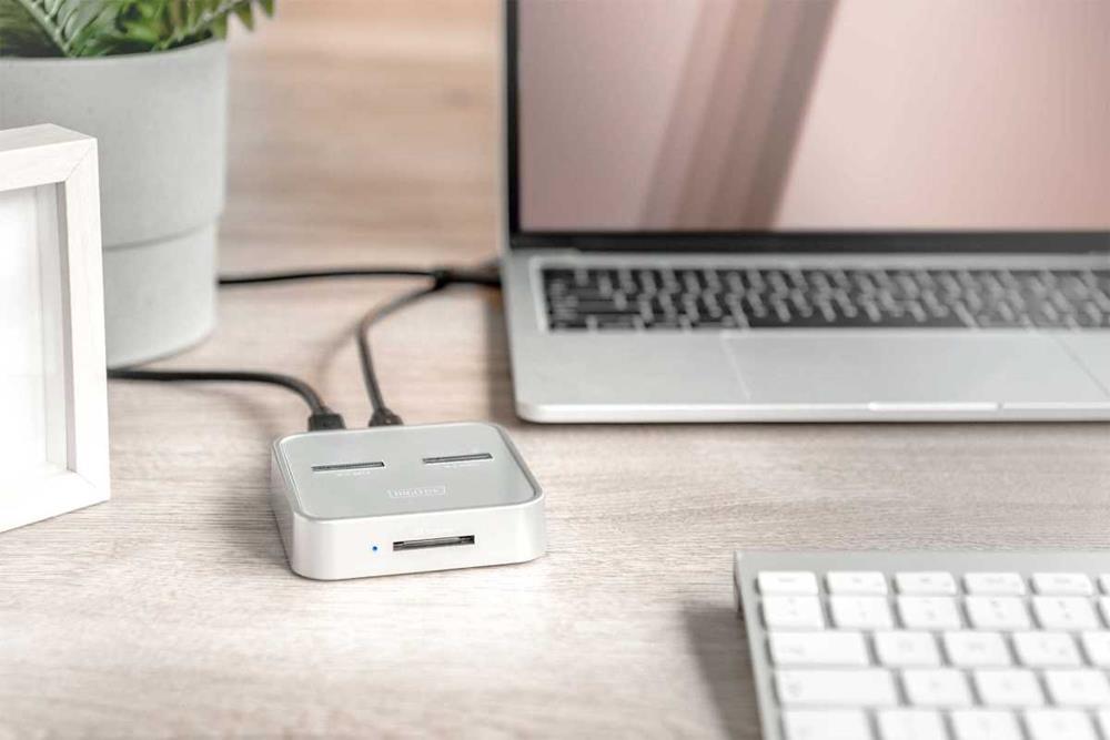Digitus M.2 Nvme + M.2 Sata SSD Docking Station With Sd Express Card Reader  Usb-C