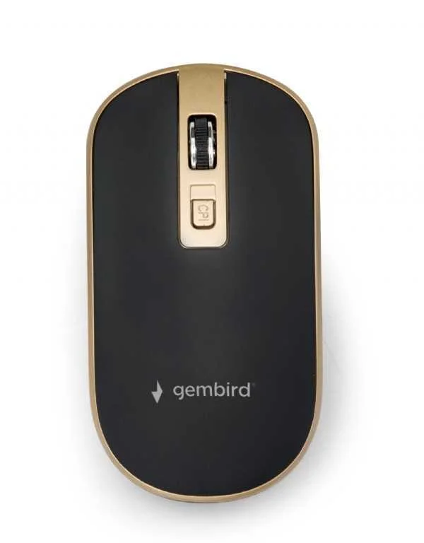 Raton Gembird Wireless Optical Black Gold