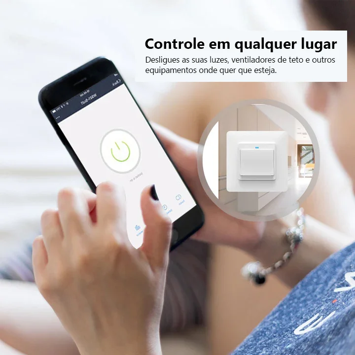 Interruptor de pressão 3 canais Wi-Fi
