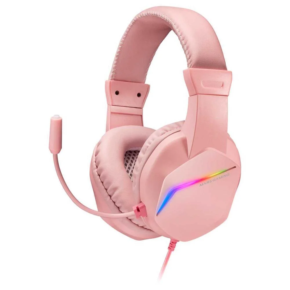 Mars Gaming Mh122 Rosa, Cascos Gaming Frgb Over E.