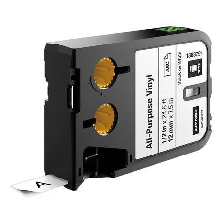 Dymo Xtl Schriftband Vinyl  12mmx7.0m Schwarz->weiß