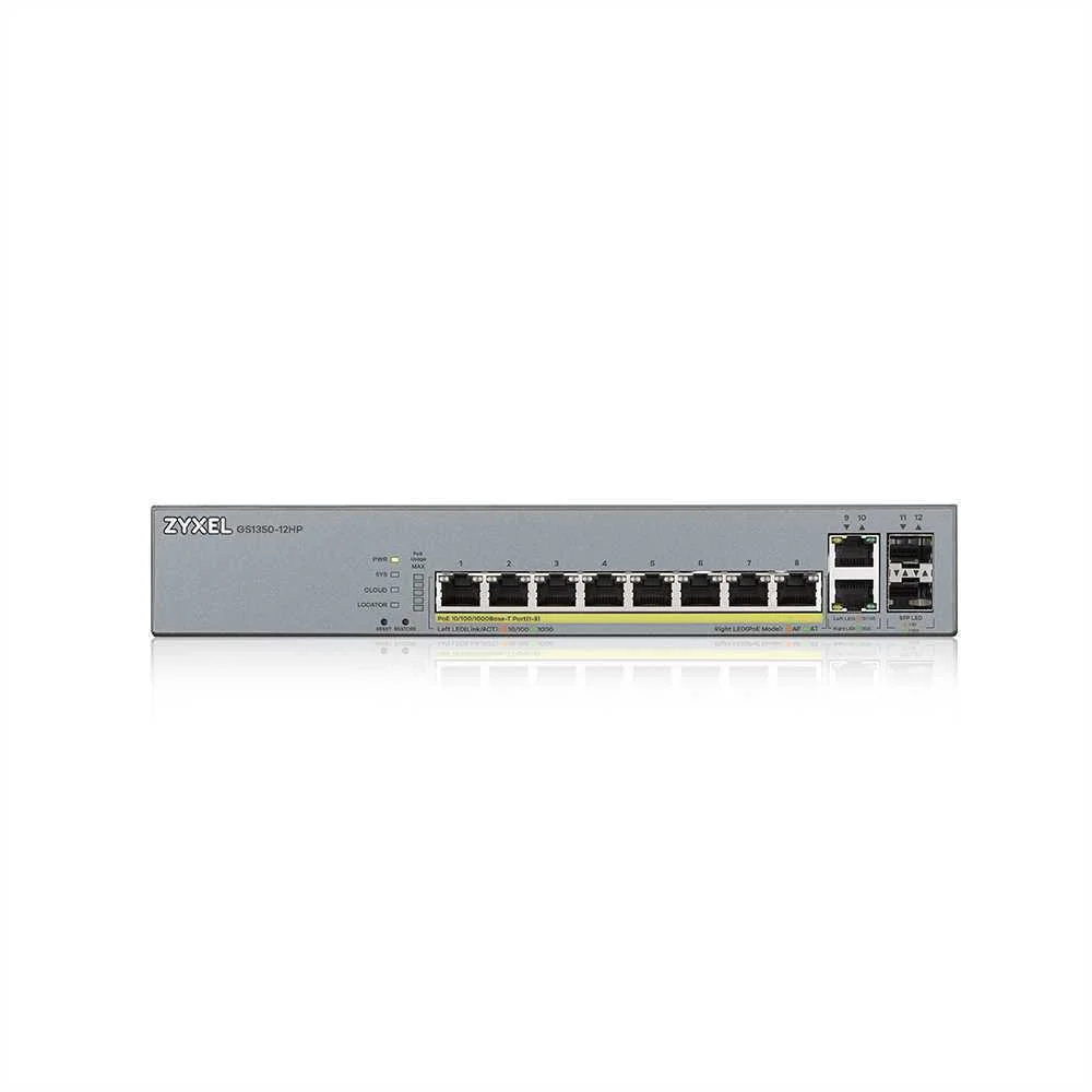 Zyxel Gs1350-12hp-Eu0101f Network Switch Managed L2 Gigabit Ethernet (10/100/1000) Power Over Ethern