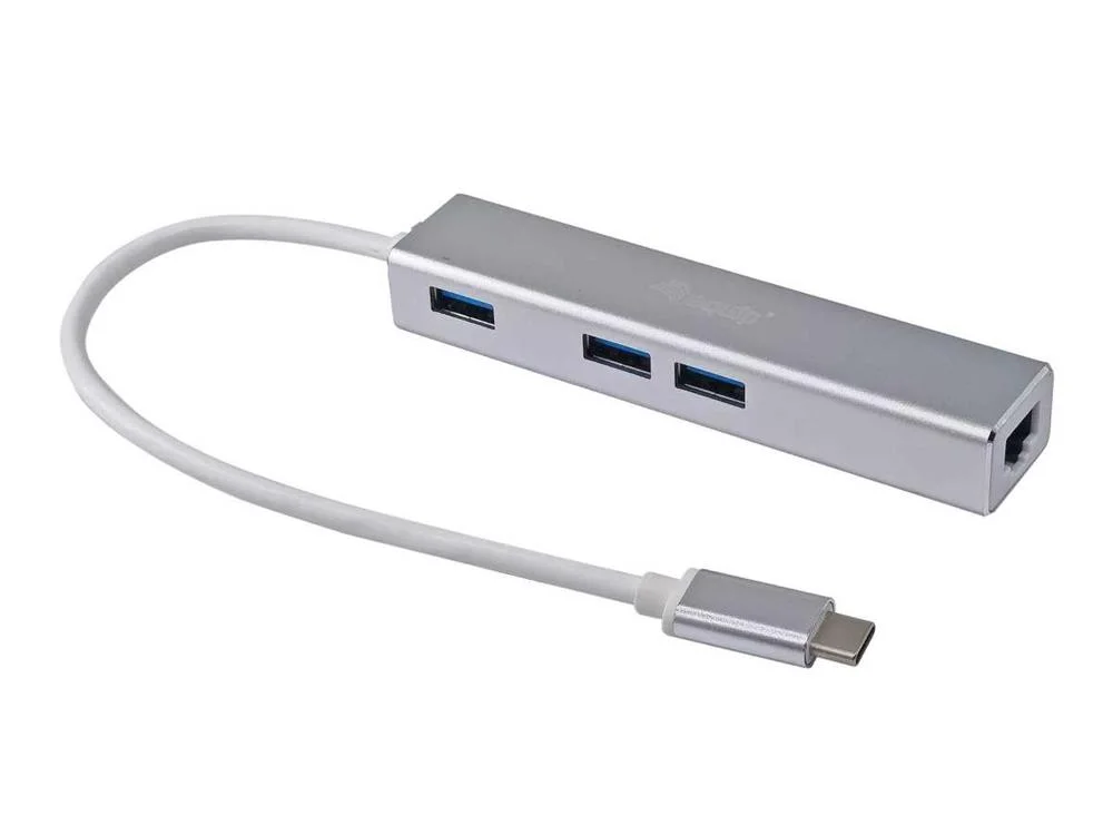 Equip Adapter Usb-C-> Rj45(1gb) 10/100/1000+3xusb3.0 0.15m S
