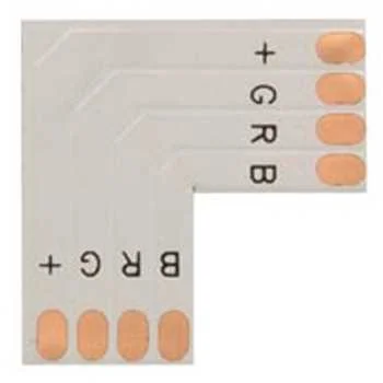 Conector Pcb Formato L para Cinta de Leds Flexíve.