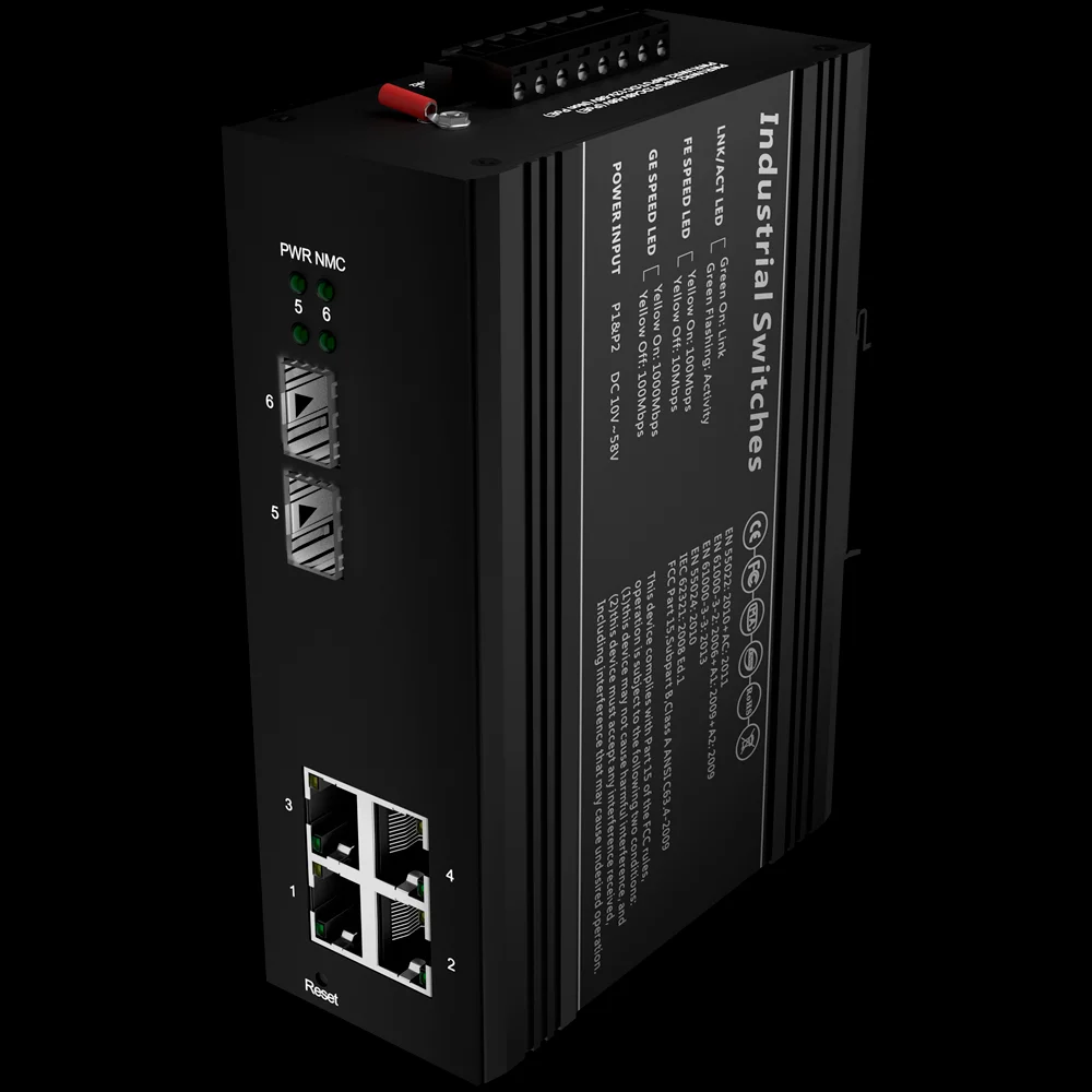 Switch PoE Marca Blanca - Montaje en carril DIN -.
