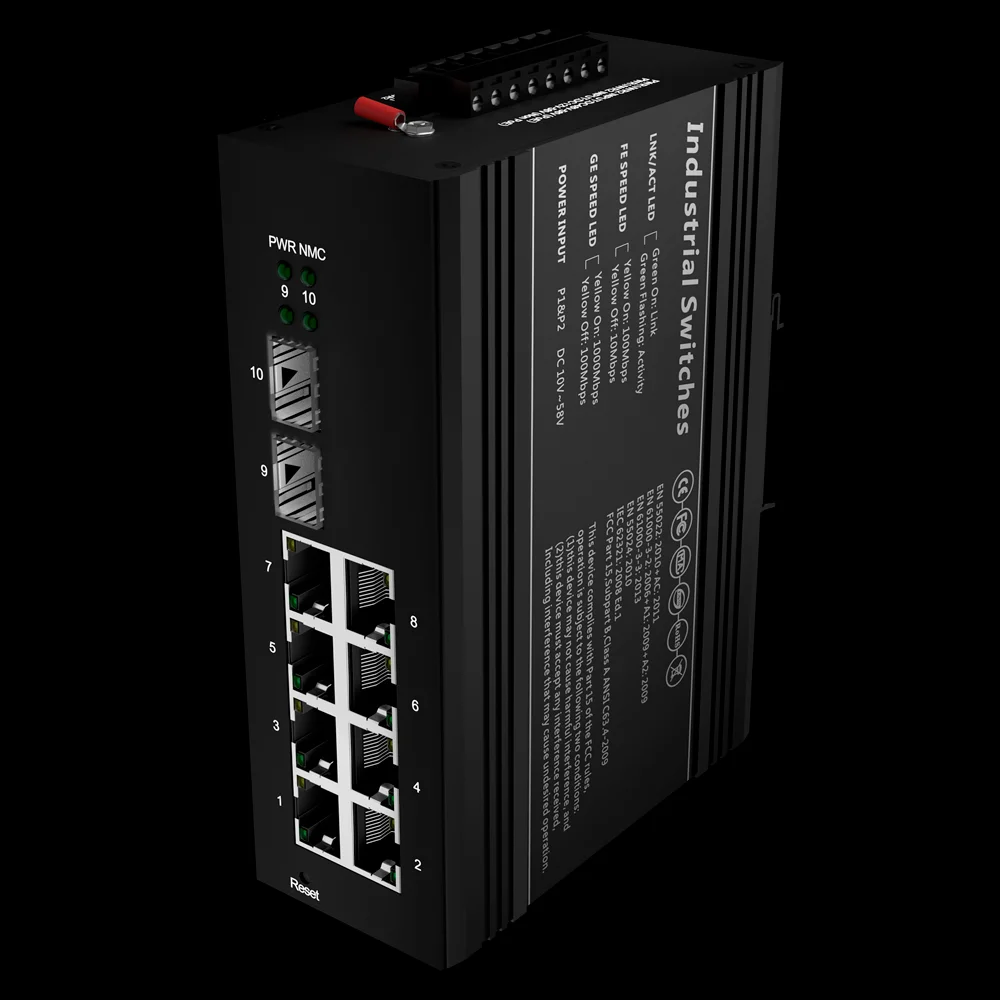 Switch PoE Marca Blanca - Montaje en carril DIN -.