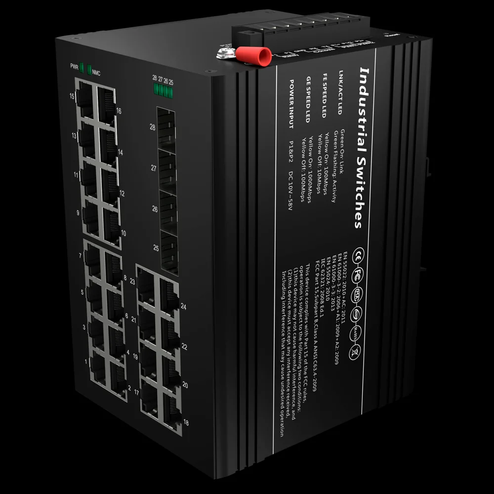Switch PoE Marca Blanca - Montaje en carril DIN -.