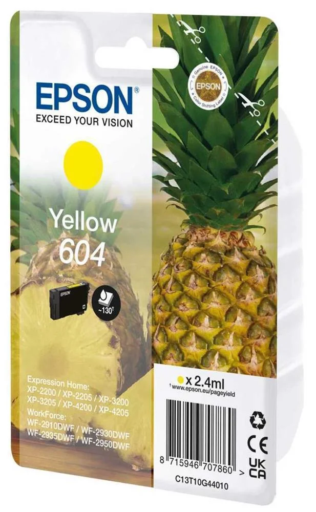 Singlepack Yellow 604 Ink