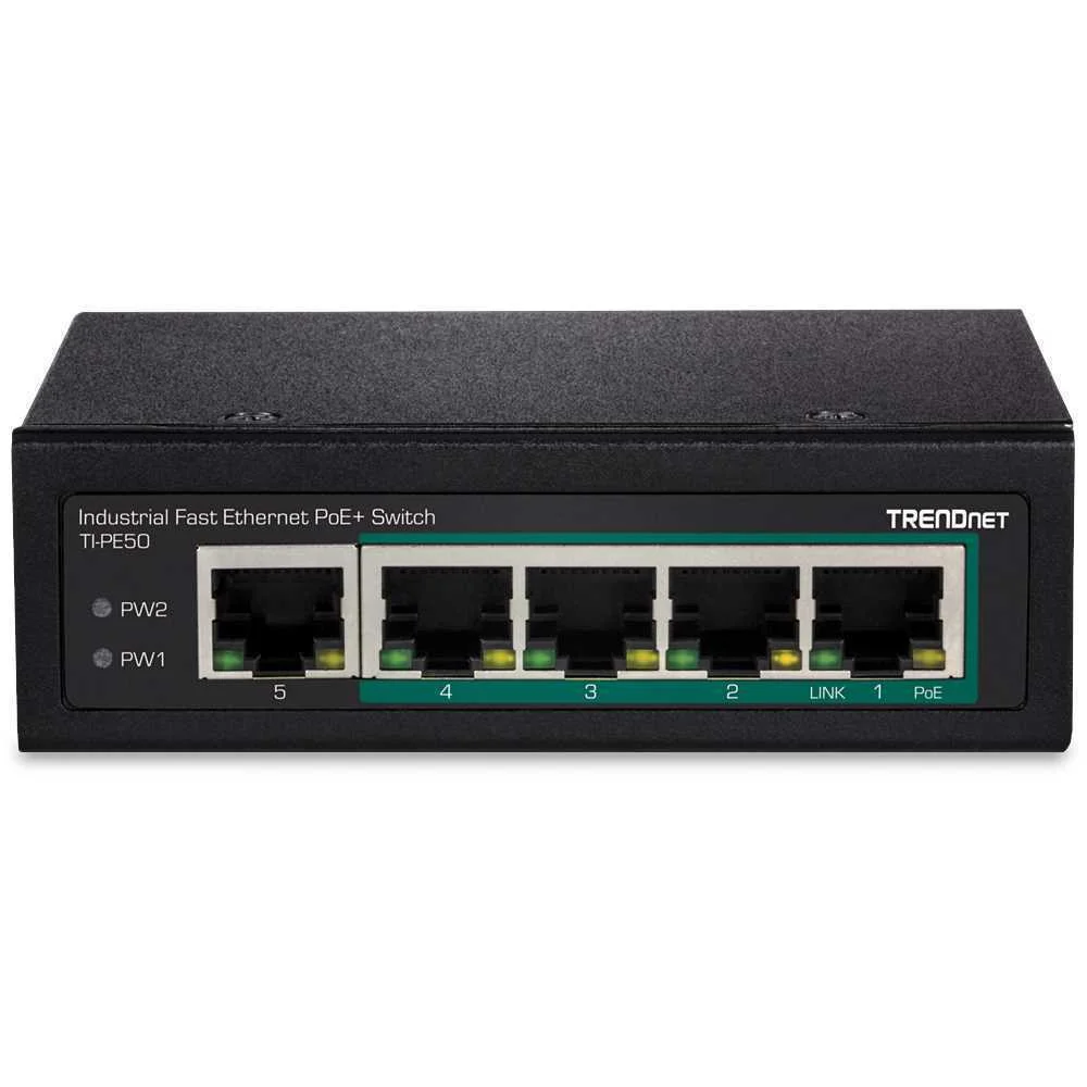 Trendnet 5-Port Industrial Fast Eth. Poe+ Din-Rail Switch