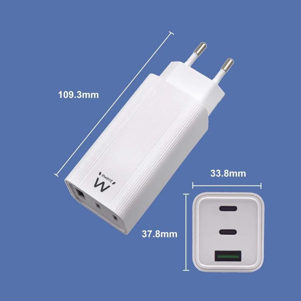 Ewent Ew1323 Cargador de Dispositivo Móvil Blanco.