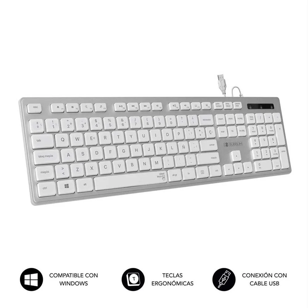 Teclado Subblim Ergo Keys Flat Hq