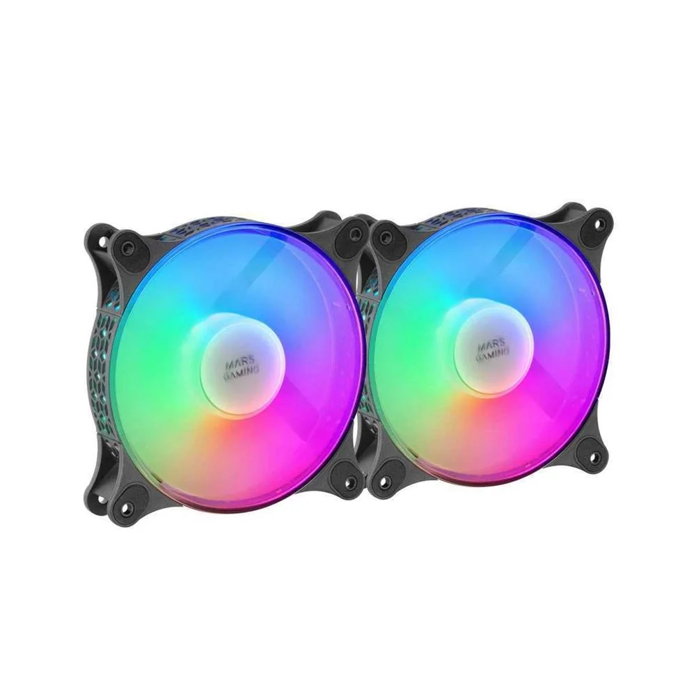 Ventiladores Mars Gaming Mfduo/ 12cm/ Frgb