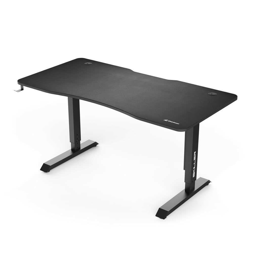 Mesa Gaming Sharkoon Skiller Sgd10 + Alfombrilla Integrada Negra