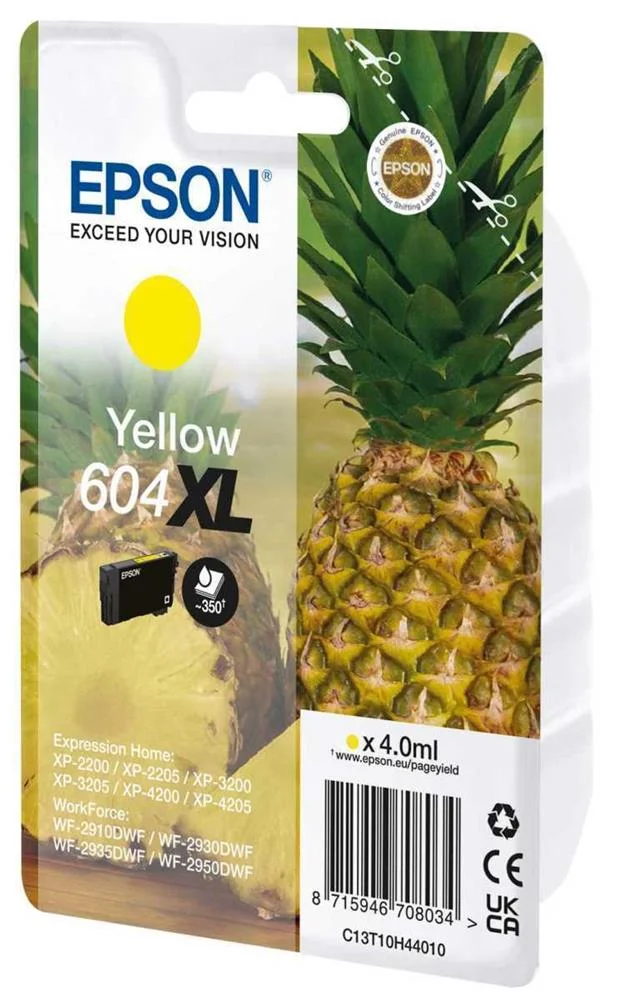 Singlepack Yellow 604XL Ink